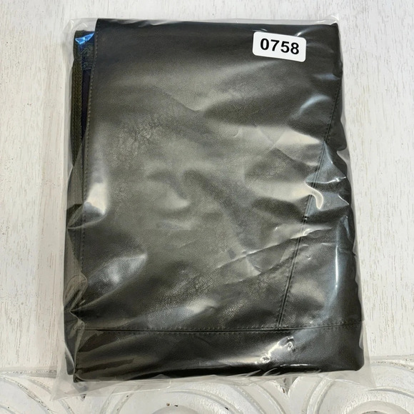 Lulu's Mini Skirt Faux Vegan Harley Olive Leather M Dark Green - Picture 10 of 10